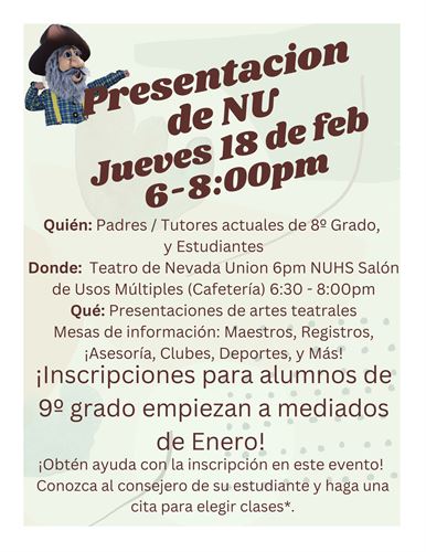 NU Preview Event in Spanish Jan 18, 2024