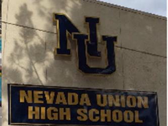 NU signage on building
